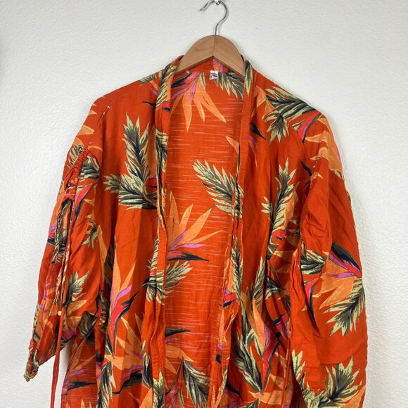 Free People Intimately Read My Palm Kimono Terracotta Women’s Size M - Picture 3 of 9